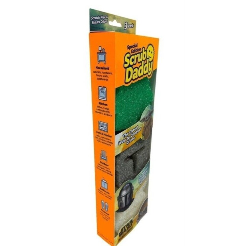 Scrub Daddy Star Wars Mandalorian & Grogu Sponges 3 ct FlexTexture Foam - Picture 4 of 4